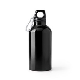 RENKO Recycled aluminium bottle with single wall and matching carabiner - EgotierPro BI4214