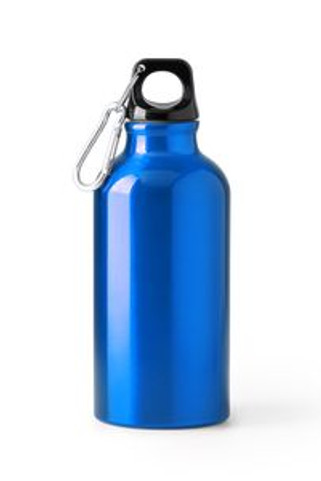 RENKO Recycled aluminium bottle with single wall and matching carabiner - EgotierPro BI4214