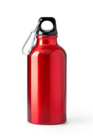 RENKO Recycled aluminium bottle with single wall and matching carabiner - EgotierPro BI4214