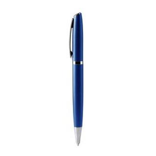 ALVIK Élégant stylo à bille torsadé avec corps en aluminium recyclé et détails en métal - EgotierPro BL7973