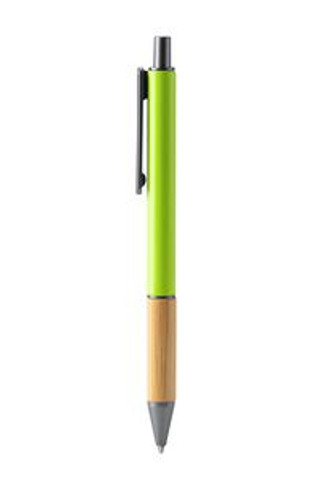 PENTA Metal ball pen in matt finish with bamboo grip and dark colour details - EgotierPro BL7982