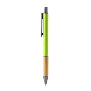 PENTA Metal ball pen in matt finish with bamboo grip and dark colour details - EgotierPro BL7982