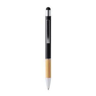 OLTEN Metal ball pen in matt finish with bamboo grip and touch pointer - EgotierPro BL7990