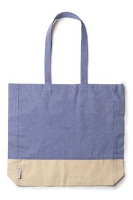 INCA Recycled cotton bag in a heather finish design and 120 gsm natural cotton with gusset - EgotierPro BO7189