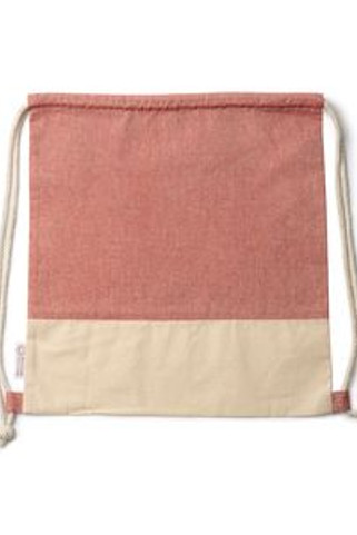 LUANDA Drawstring bag made of recycled cotton in a heather finish design and 120 gsm natural cotton - EgotierPro MO7091