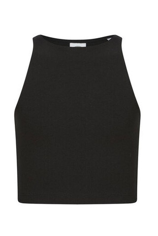 SF Mini SM106 - Kids Stretch Cotton Crew Neck Cropped Top