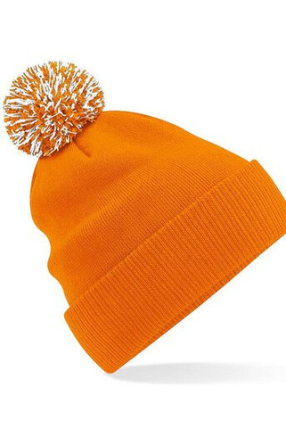 Beechfield BF450 - Μοντέρνο Δίχρωμο Σκουφάκι Χειμώνα με Pompom