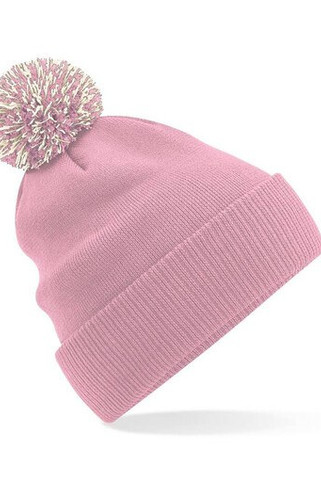 Beechfield BF450 - Trendy Two-Tone Pompom Winter Beanie
