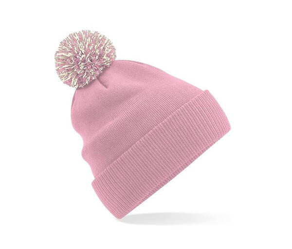Beechfield BF450 - Modische Beanie mit Zweifarbiger Bommel