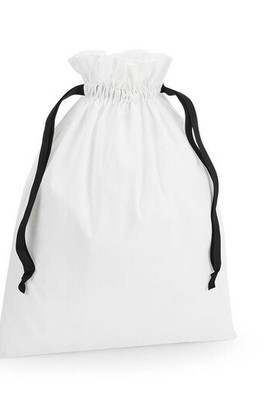WESTFORD MILL WM121 - COTTON GIFT BAG WITH RIBBON DRAWSTRING