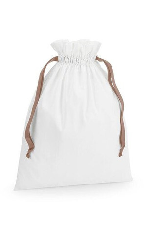 WESTFORD MILL WM121 - COTTON GIFT BAG WITH RIBBON DRAWSTRING