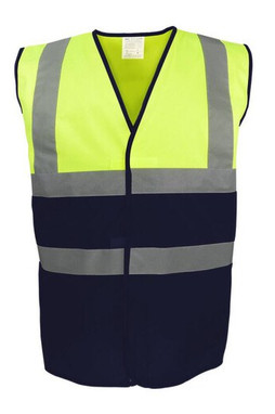 YOKO YK122 - HI VIS TWO TONE WAISTCOAT
