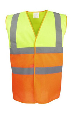 YOKO YK122 - HI VIS TWO TONE WAISTCOAT