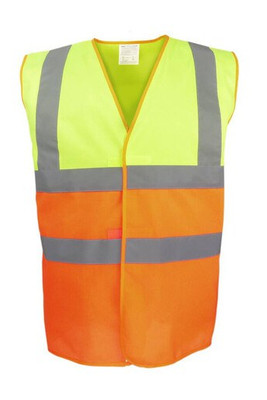 YOKO YK122 - HI VIS TWO TONE WAISTCOAT