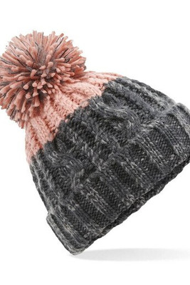 Beechfield BF437 - Luksuriøs To-Tone Vinter Beanie med Sheepskin