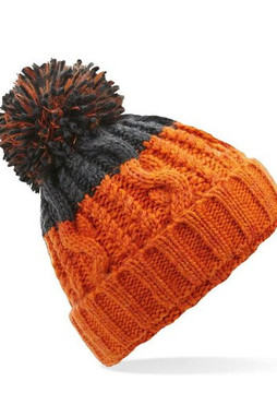 Beechfield BF437 - Bonnet Douillet à Maille Torsadée Bicolore
