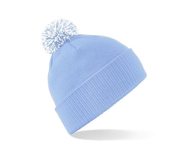 Beechfield BF450 - Trendy Two-Tone Pompom Winter Beanie
