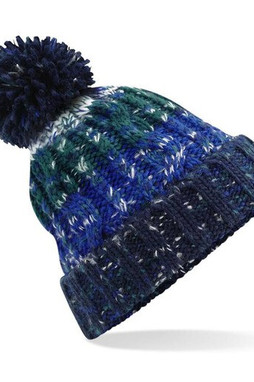 Beechfield BF486 - Corkscrew beanie with pompom