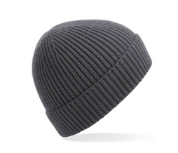 BEECHFIELD BF380 - Gorro de Malha Canelada com Design Dobrado