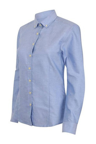 HENBURY HY513R - LADIES’ MODERN L/S OXFORD SHIRT – REGULAR FIT