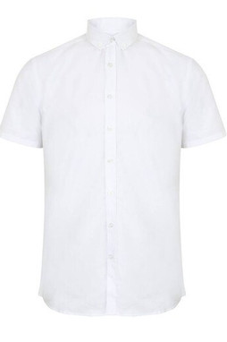 HENBURY HY517R - MEN’S MODERN S/S OXFORD SHIRT – REGULAR FIT