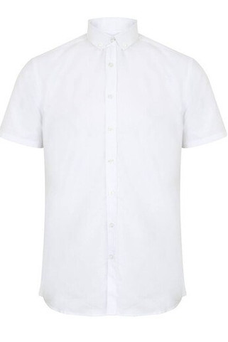 HENBURY HY517R - Herren Kurzarm Oxford Hemd - Regular Fit