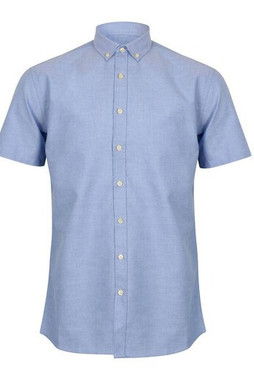 HENBURY HY517R - Herren Kurzarm Oxford Hemd - Regular Fit