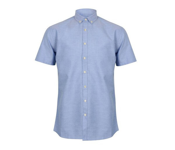 HENBURY HY517R - Herren Kurzarm Oxford Hemd - Regular Fit
