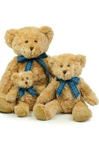 Mumbles MM001 - Pehmeä Teddynalle Tartan Nauhalla