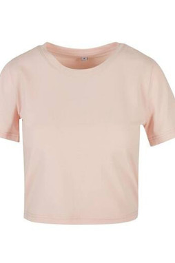 Build Your Brand BY042 - Модерна дамска къса тениска с удобна кройка