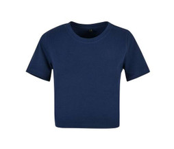 Build Your Brand BY042 - Trendy Womens Cropped T-Shirt with Comfort Fit