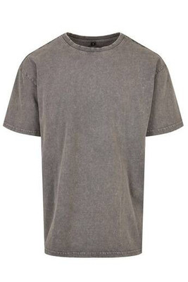 BUILD YOUR BRAND BY189 - ACID WASHED HEAVY OVERSIZE TEE