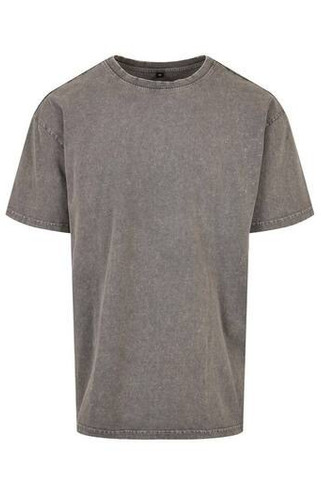 BUILD YOUR BRAND BY189 - ACID WASHED HEAVY OVERSIZE TEE