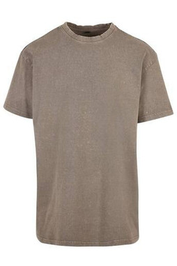 BUILD YOUR BRAND BY189 - ACID WASHED HEAVY OVERSIZE TEE