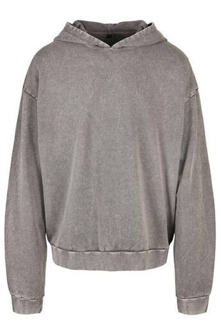 BUILD YOUR BRAND BY191 - ACID WASHED OVERSIZE HOODY