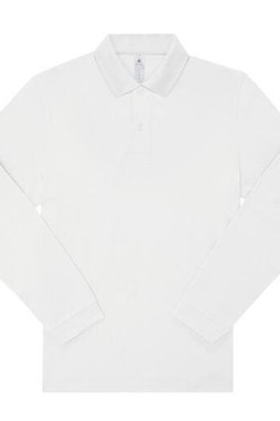 B&C BCU425 - Long-sleeved fine piqué poloshirt