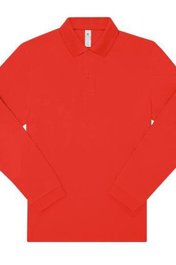 B&C BCU425 - Long-sleeved fine piqué poloshirt