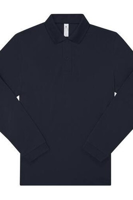 B&C BCU425 - Long-sleeved fine piqué poloshirt