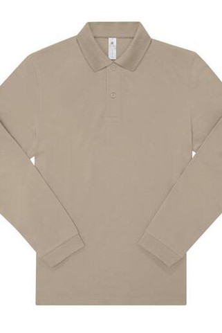 B&C BCU425 - Long-sleeved fine piqué poloshirt
