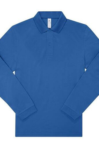 B&C BCU425 - Long-sleeved fine piqué poloshirt