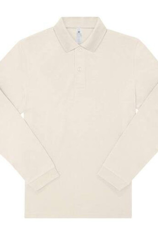 B&C BCU425 - Long-sleeved fine piqué poloshirt