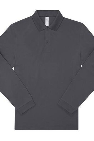 B&C BCU425 - Long-sleeved fine piqué poloshirt