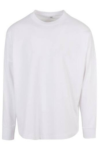 BUILD YOUR BRAND BY198 - OVERSIZED CUT ON SLEEVE LONGSLEEVE