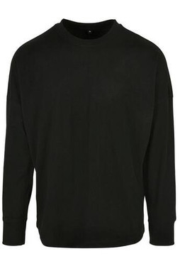 BUILD YOUR BRAND BY198 - OVERSIZED CUT ON SLEEVE LONGSLEEVE