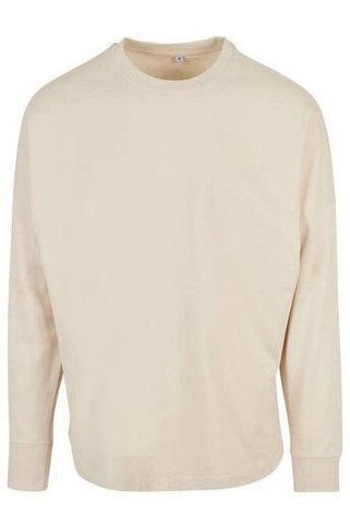 BUILD YOUR BRAND BY198 - OVERSIZED CUT ON SLEEVE LONGSLEEVE