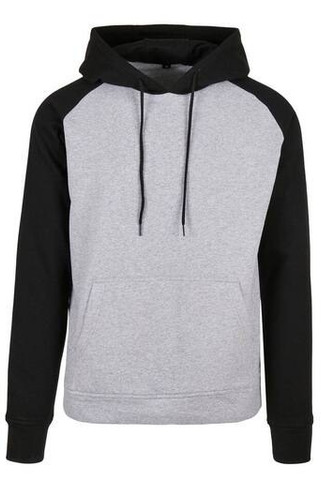 BUILD YOUR BRAND BYB005 - Classic Raglan Hoodie with Contrast Design