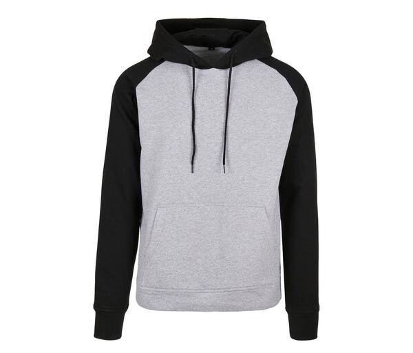 BUILD YOUR BRAND BYB005 - Comfortabele Raglan Hoodie met Contrasterende Details