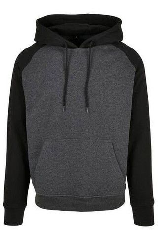 BUILD YOUR BRAND BYB005 - Classic Raglan Hoodie with Contrast Design