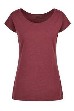 BUILD YOUR BRAND BYB013 - LADIES WIDE NECK TEE