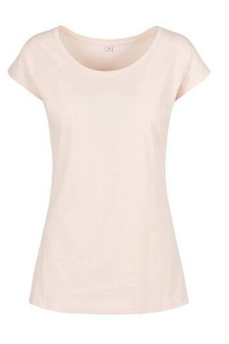 BUILD YOUR BRAND BYB013 - LADIES WIDE NECK TEE